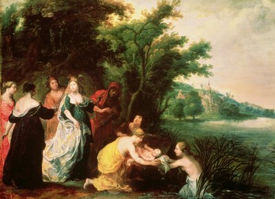Die Tochter des Pharao entdeckt Moses von Hendrik van the Elder Balen